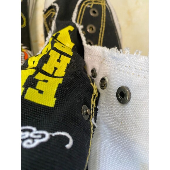 Vintage Y2K Retro Ed Hardy Tiger Men 10 Black Canvas High Top Laceless Sneakers main image 4